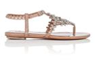 Alaa Women's Flower-embellished Leather Thong Sandals