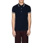 Barneys New York Men's Piqu Cotton-cashmere Polo Shirt-navy
