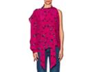 Balenciaga Women's Dotted & Floral Silk One-sleeve Blouse