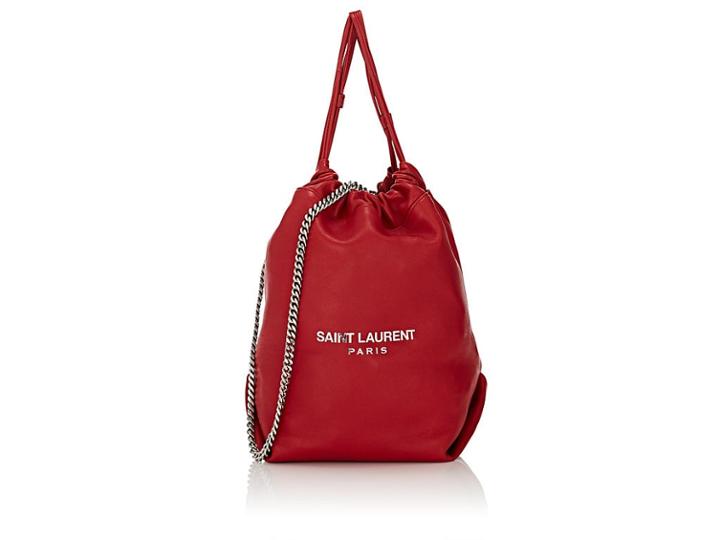 Saint Laurent Women's Teddy Sac Leather Bucket Bag