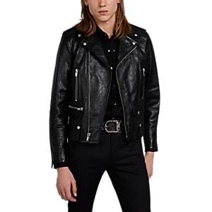 Saint Laurent Men's Leather Moto Jacket - Black