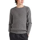 Eidos Men's Waffle-knit Cashmere Sweater - Medium Gray