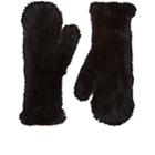 Barneys New York Women's Knitted Mink Fur Mittens-black
