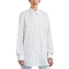 Mm6 Maison Margiela Women's Graphic Cotton Poplin Shirt - White