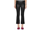 Lisa Perry Women's Leather Crop Flared Pants