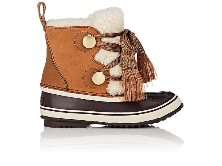 Chlo Women's Sherpa-trimmed Suede & Leather Snow Boots