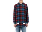 Off White Men's Ombr Checked Wool-cotton Shirt