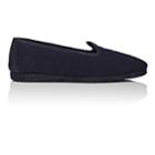 Loro Piana Men's Pantofola Classica Quilted Wool Slippers-navy