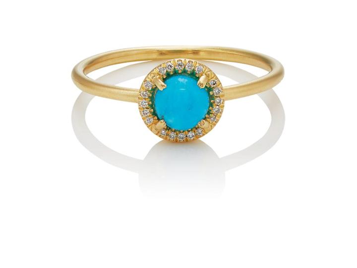 Irene Neuwirth Women's Turquoise & White Diamond Ring