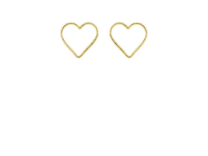 Brent Neale Women's Yellow Gold Heart Earrings