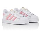 Adidas Kids' Superstar Faux-leather Sneakers-white