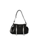 Prada Women's Vela Leather-trimmed Messenger Bag - Black