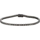 Eva Fehren Women's Tennis Bracelet-blackened White Gold