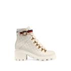 Gucci Women's Trip Quilted Leather Ankle Boots - White