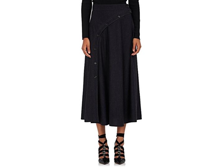 Nina Ricci Women's Asymmetric-button Wool-blend Skirt