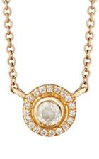 Zoe Women's Diamond-embellished Circular Pendant Necklace
