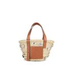 Loewe Women's Leather-trimmed Straw Tote Bag - Natural