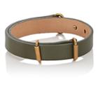 Giles And Brother Men's Leather Visor Cuff-green