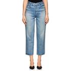 Moussy Women's Shelby Tapered Jeans-blue