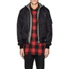 R13 Men's Layered-look Insulated Bomber Jacket-black