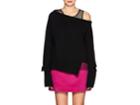 Helmut Lang Women's Distressed Wool-cashmere Off-the-shoulder Sweater