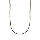 Tate Women's Black Diamond Tennis Necklace-rose Gold