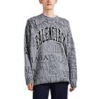 Balenciaga Men's Logo-jacquard Oversized Sweater - Gray