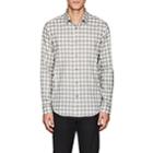 Theory Men's Irving Checked Flannel Shirt-white