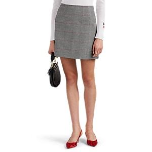Vivetta Women's Yeames Metallic Checked Miniskirt - Gray