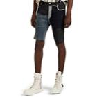 Rick Owens Men's Tyrone Patchwork Denim Shorts - Blue