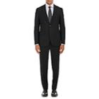Boglioli Men's Alton Virgin Wool Hopsack Two-button Suit-black