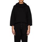 Regulation Yohji Yamamoto Women's Cotton-blend Fleece Hoodie-black