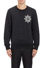Alexander Mcqueen Embroidered French Terry Sweatshirt-black