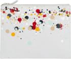Maison Margiela Paint-splatter Large Pouch-white
