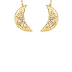 Cathy Waterman Women's White-diamond-accented Crescent Moon Earrings