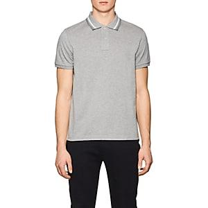 Moncler Men's Cotton Piqu Polo Shirt-light Gray