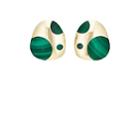 Retrouvai Women's Mushroom Stud Earrings - Green
