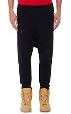 Den Im Distressed French Terry Jogger Pants-black