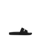 Balenciaga Men's Logo Rubber Slide Sandals - Black