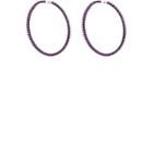 Area Women's Oversized Hoop Earrings-purple