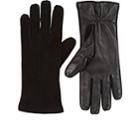 Barneys New York Women's Suede & Leather Gloves-black
