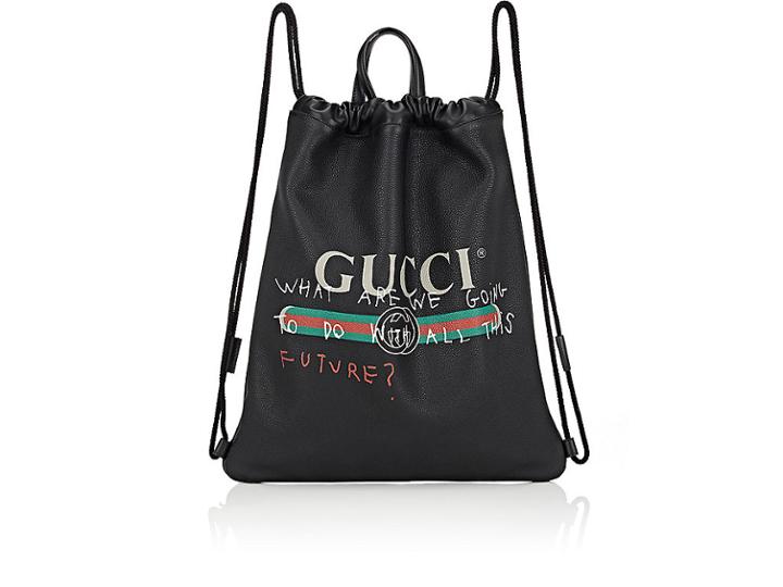 Gucci Men's Logo Drawstring Backpack