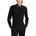 Givenchy Men's Sunray-embellished Silk Shirt - Black