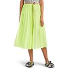 Sacai Women's Pleated Cotton-blend Organza Wrap Skirt - Yellow