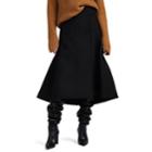 Jil Sander Women's Wool Tulip-hem Wrap Skirt - Black