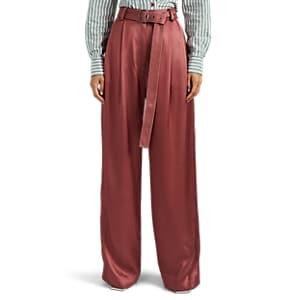 Sies Marjan Women's Blanche Satin-faced Twill Trousers - Pink