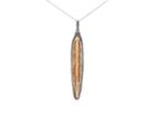 Feathered Soul Women's Query Wood Feather Pendant Necklace