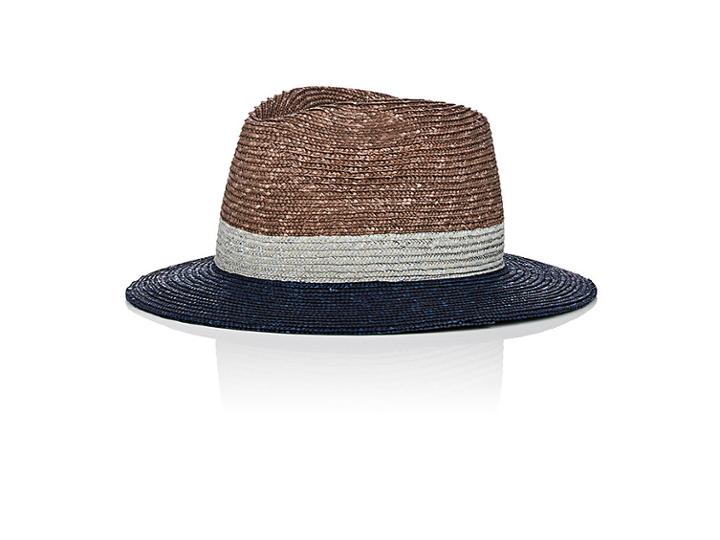 Paul Smith Men's Tricolor Straw Trilby Hat