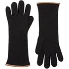 Barneys New York Women's Double-knit Gloves-black