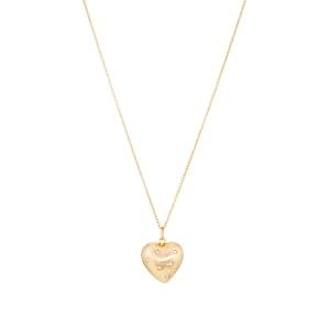 Bianca Pratt Women's Large Puffed Heart Necklace - Gold